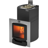 Печь для бани Теплодар Домна 20 ЛК Панорама