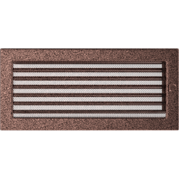 Решетка вентиляционная Медная 17x37 с жалюзи