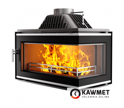 Каминная топка Kawmet W16 PB с угловым правым стеклом без рамы (13.5 kW) ECO