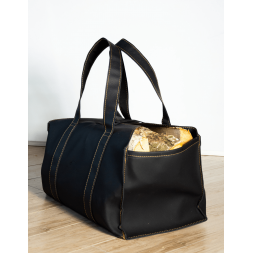 Переноска для  дров Ottawa экокожа (черный)