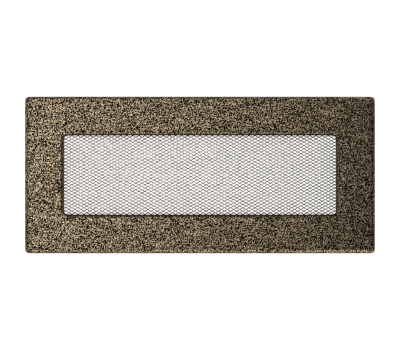 Решетка вентиляционная Чёрная-Латунь 11x24