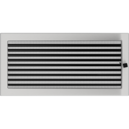 Решетка вентиляционная Стальная шлифованная 22x45 с жалюзи