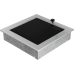 Решетка вентиляционная Стальная шлифованная 22x22 с жалюзи