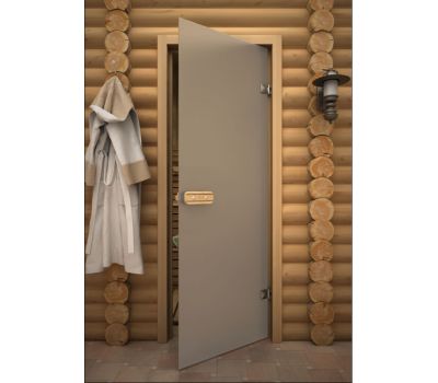 Стеклянная дверь для бани AKMA сатин (матовая бесцветная) 6 мм