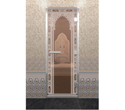 Дверь для бани Doorwood Хамам Восточная арка Бронза Дверь для бани Doorwood Хамам Восточная арка Бронза