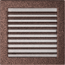 Решетка вентиляционная Медная 22x22 с жалюзи