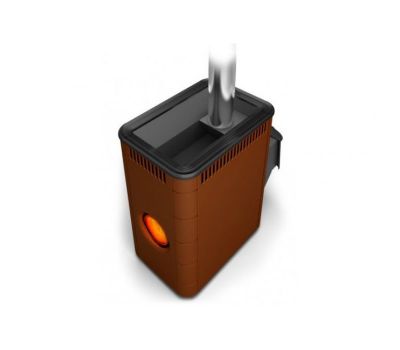 Печь для бани Аврора Inox ДА Иллюминатор терракота