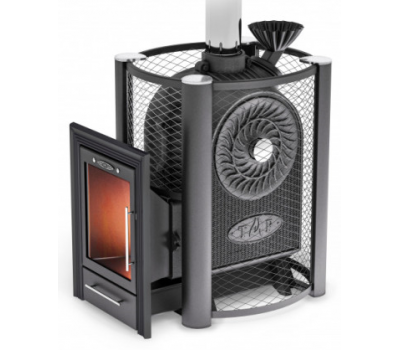 Печь для бани Чёрная жемчужина Люмина Плюс с чугунной каменкой
