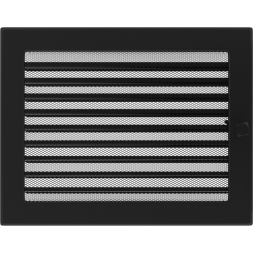 Решетка вентиляционная Чёрная 22x30 с жалюзи