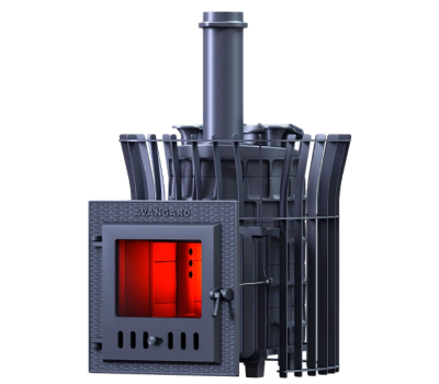 Печь для бани Авангард ЗК 25 (М) Ураган в сетке Тюльпан