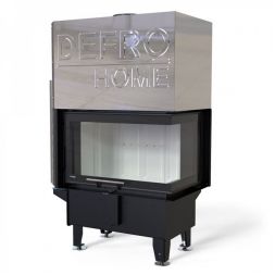 Каминная топка DEFRO HOME RIVA SM BL G SHORT с водным контуром и подъемом стекла вверх