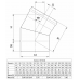 Ferrum HF Plus колено угол 135° (430/1,0мм) Ф115