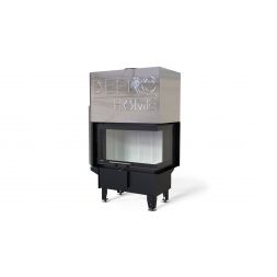 Каминная топка DEFRO HOME RIVA SM BP G SHORT угловая с водным контуром и подъемом стекла вверх