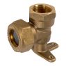 Угольник латунный IWS 20 х 3/4" EF с креплением