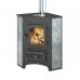 Печь-Камин ВЕЗУВИЙ ПК-01 (220) угловой с конфоркой (талькохлорит)