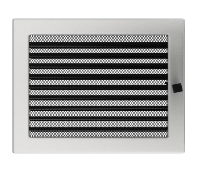 Решетка вентиляционная Стальная шлифованная 22x30 с жалюзи