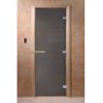 Стеклянная дверь для бани Doorwood  Графит Матовая 8 мм (Размеры внутри)