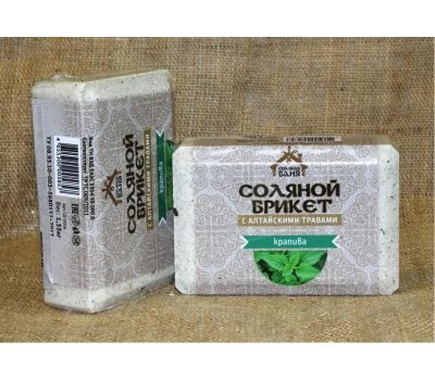 Соляной брикет, "Соляная баня" с Алтайскими травами "Крапива"