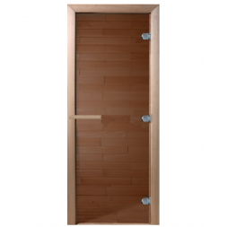 Стеклянная дверь для бани Doorwood 170*70  Тёплый день, бронза