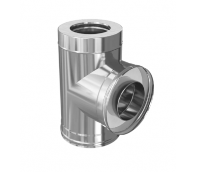 Ferrum Austenite HF сэндвич-тройник 90° (304/0,8мм + нерж.+ ceramics) Ф115х200