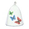 Шапка с вышивкой "Бабочки-стразы" (войлок)