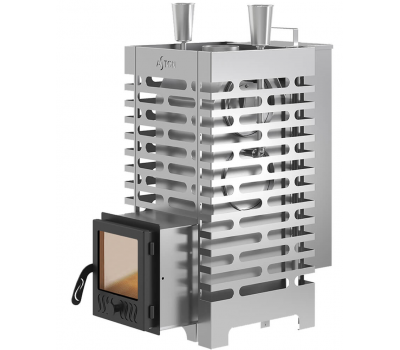 Печь для бани Aston 20 Inox Аква со стеклянной дверцей 18-22 м³
