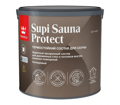 Защитный состав для стен Supi Sauna Protect 2,7л