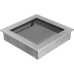 Решетка вентиляционная Стальная шлифованная 22x22