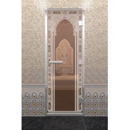 Дверь для бани Doorwood Хамам Восточная арка Бронза