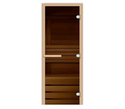 Стеклянная дверь для бани Cooper 200*80 бронза
