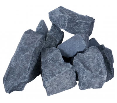 Камни для бани Жадеит Чёрный колотый средний, 20 кг (ведро, Хакасия)