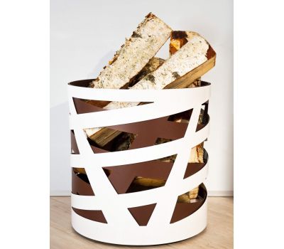 Дровница Saturn (бело-коричневая)