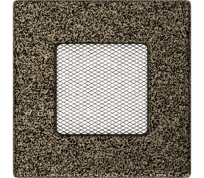 Решетка вентиляционная Чёрная-Латунь 11x11