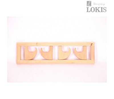 Вешалка Крючки Отворотные 4 Кр. Ольха