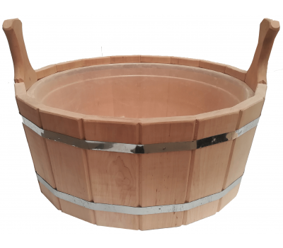 Шайка-таз для бани Ольха 20л Вставка Пластик