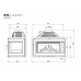 Каминная топка Kawmet W16 PB с угловым правым стеклом без рамы (13.5 kW) ECO