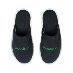 Тапочки Woodson, вафельные с закрытым мысом (39-43), чёрный цв.