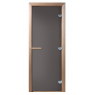Стеклянная дверь для бани Doorwood 200*80 Затмение, графит матовый