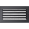 Решетка вентиляционная Графитовая 17x30 с жалюзи Kratki