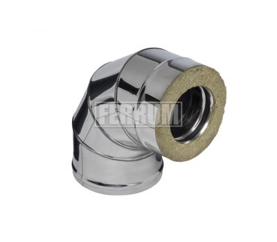 Ferrum HF сэндвич-колено 90° (430/0,8мм + нерж.) Ф200х280
