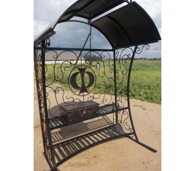 Кованый мангал с крышей КР-11, сталь 5 мм