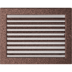 Решетка вентиляционная Медная 22x30 с жалюзи