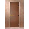 Стеклянная дверь для бани Doorwood Матовая Бронза 6 мм 700x1900