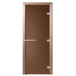Стеклянная дверь для бани Doorwood 170*70 Тёплая ночь, бронза матовая