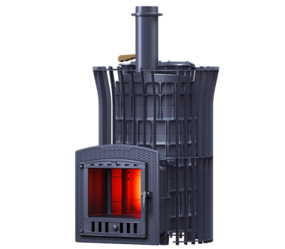 Печь для бани Авангард ЗК 40 (П2) Ураган в сетке Тюльпан