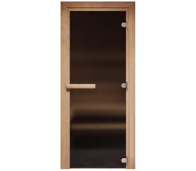 Стеклянная дверь для бани Cooper Standart 170*70 бронза матовая