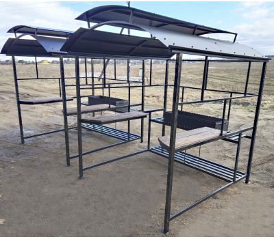 Беседка-мангал Классик, сталь 5 мм