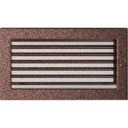 Решетка вентиляционная Медная 17x30 с жалюзи
