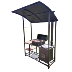 Комплекс 4 в 1 Летняя кухня, сталь 5 мм