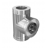 Ferrum Austenite HF сэндвич-тройник 90° (304/0,8мм + нерж.+ ceramics) Ф115х200